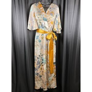 Anaya silky Maxi wrap dress with Sash M